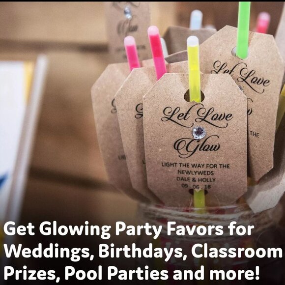 Glow Sticks Bulk Party Favors 100pk - 8" Glow in the Dark Party Supplies Ligh - Picture 5 of 6